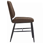 Стул с темно-коричневой обивкой из экокожи Benderson варинант исполнения - 2 | Loft Concept в Перми