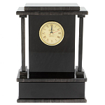 Часы настольные черные из натурального камня Обсидиан Stone Clock варинант исполнения - 1 | Loft Concept в Перми