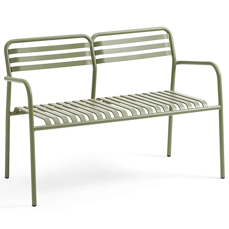 Скамья из алюминия Mack Metal Bench Green Зеленый шалфей в Перми | Loft Concept 