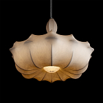 Подвесной светильник с белым фигурным абажуром и мягкими волнистыми краями Cloud Motion  варинант исполнения - 12 | Loft Concept в Перми