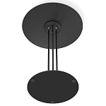 Стол журнальный круглый с бежевой столешницей из стекла Beige Marble варинант исполнения - 5 | Loft Concept в Перми