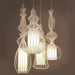 Подвесной светильник Wire Dream Pendant 3 Белый варинант исполнения - 2 | Loft Concept в Перми