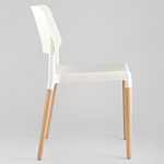 Пластиковый стул на ножках из массива бука Ferret White варинант исполнения - 4 | Loft Concept в Перми