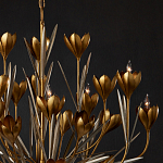 Люстра золотого цвета в виде цветков крокуса Hanging Flowers варинант исполнения - 2 | Loft Concept в Перми