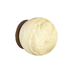 Настенно-потолочный светильник с плафоном в форме шара из алебастра Cryptocrystalline Stone варинант исполнения - 1 | Loft Concept в Перми