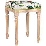 Банкетка из натурального бука золотистая с изображением птиц и цветов Blooming Bird варинант исполнения - 2 | Loft Concept в Перми