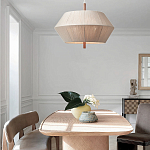 Люстра из дуба с веревчатым абажуром Rope Oak Chandelier варинант исполнения - 4 | Loft Concept в Перми