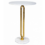 Кофейный столик с белой мраморной столешницей Clipper варинант исполнения - 1 | Loft Concept в Перми