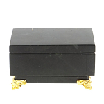 Шкатулка из натурального камня змеевик чёрного цвета Stone Casket варинант исполнения - 3 | Loft Concept в Перми