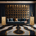 Торшер прямоугольный из натурального камня Calcite Geometry варинант исполнения - 11 | Loft Concept в Перми