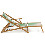 Шезлонг из акации и ткани Venezuela варинант исполнения - 5 | Loft Concept в Перми