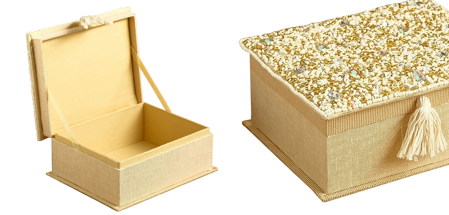 Шкатулка с вышивкой из бисера Odilia Beads Embroidery Box Шкатулка с вышивкой из бисера Odilia Beads Embroidery Box - Loft-Concept в Перми
