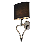 Бра для ванных комнат с черным тканевым абажуром овальной формы и декоративной вставкой в форме сердца Elstead Lighting варинант исполнения - 1 | Loft Concept в Перми