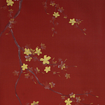 Обои ручная роспись Cherry Tree Special Colourway on Scarlet Lady dyed silk варинант исполнения - 2 | Loft Concept в Перми
