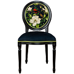 Стул чёрный из натурального бука с изображением птица в саду Blooming Red Birds варинант исполнения - 1 | Loft Concept в Перми
