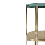 Консоль овальной формы золотая с полкой для хранения Craig варинант исполнения - 2 | Loft Concept в Перми