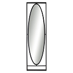 Зеркало овальное в металлической оправе в стиле лофт Urban Style Space варинант исполнения - 1 | Loft Concept в Перми