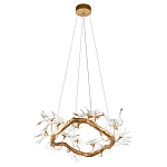 Люстра подвесная с прозрачными стеклянными птичками на ветвях Диаметр 80 см Serip Voa варинант исполнения - 4 | Loft Concept в Перми