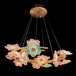 Люстра круглая на золотом каркасе с цветочным декором Miscellaneous herbs варинант исполнения - 3 | Loft Concept в Перми