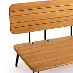 Двухместный диван из акации без подлоконтиков Amra варинант исполнения - 7 | Loft Concept в Перми