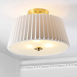 Потолочный светильник с белым плиссированным абажуром Ganglion варинант исполнения - 4 | Loft Concept в Перми