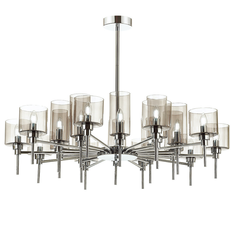 Люстра AXO Light Spillray Chromium Lamps 20 Хром Дымчатый (Smoke) в Перми | Loft Concept 