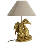Настольная лампа с абажуром Дракон Golden Dragon Lamp Beige варинант исполнения - 4 | Loft Concept в Перми