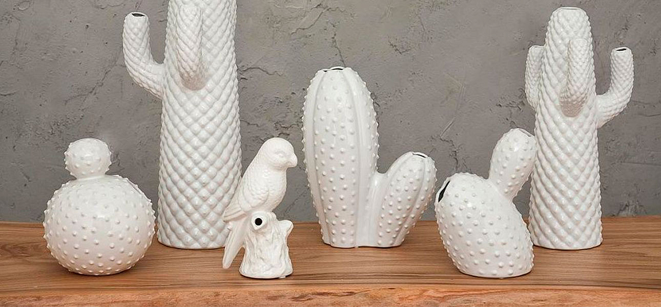 Фигурка керамика белый кактус большая White Cactus Фигурка керамика белый кактус большая White Cactus - Loft-Concept в Перми