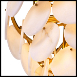 Люстра подвесная четырехъярусная с подвесками в форме дисков Cryptocrystalline Stone варинант исполнения - 3 | Loft Concept в Перми