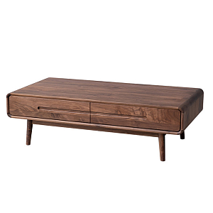 Кофейный стол из массива дерева с выдвижными ящиками Coffee Walnut Table