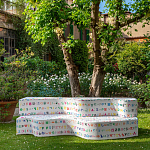 Дизайнерский модульный диван волнистой формы с цветным принтом Poltronova Superonda Sofa варинант исполнения - 45 | Loft Concept в Перми