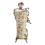 Ваза фарфоровая с птицей на бронзовой ветке Garden of Eden варинант исполнения - 4 | Loft Concept в Перми