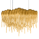 Люстра подвесная с металлическими цепочками и изогнутыми металлическими дугами 72 см Atlantis Chain варинант исполнения - 16 | Loft Concept в Перми