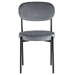 Стул с круглым сиденьем на металлическом основании ALFIE CHAIR Grey варинант исполнения - 2 | Loft Concept в Перми