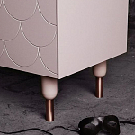 Дизайнерский комод розовый с фактурным фасадом Tiles варинант исполнения - 3 | Loft Concept в Перми