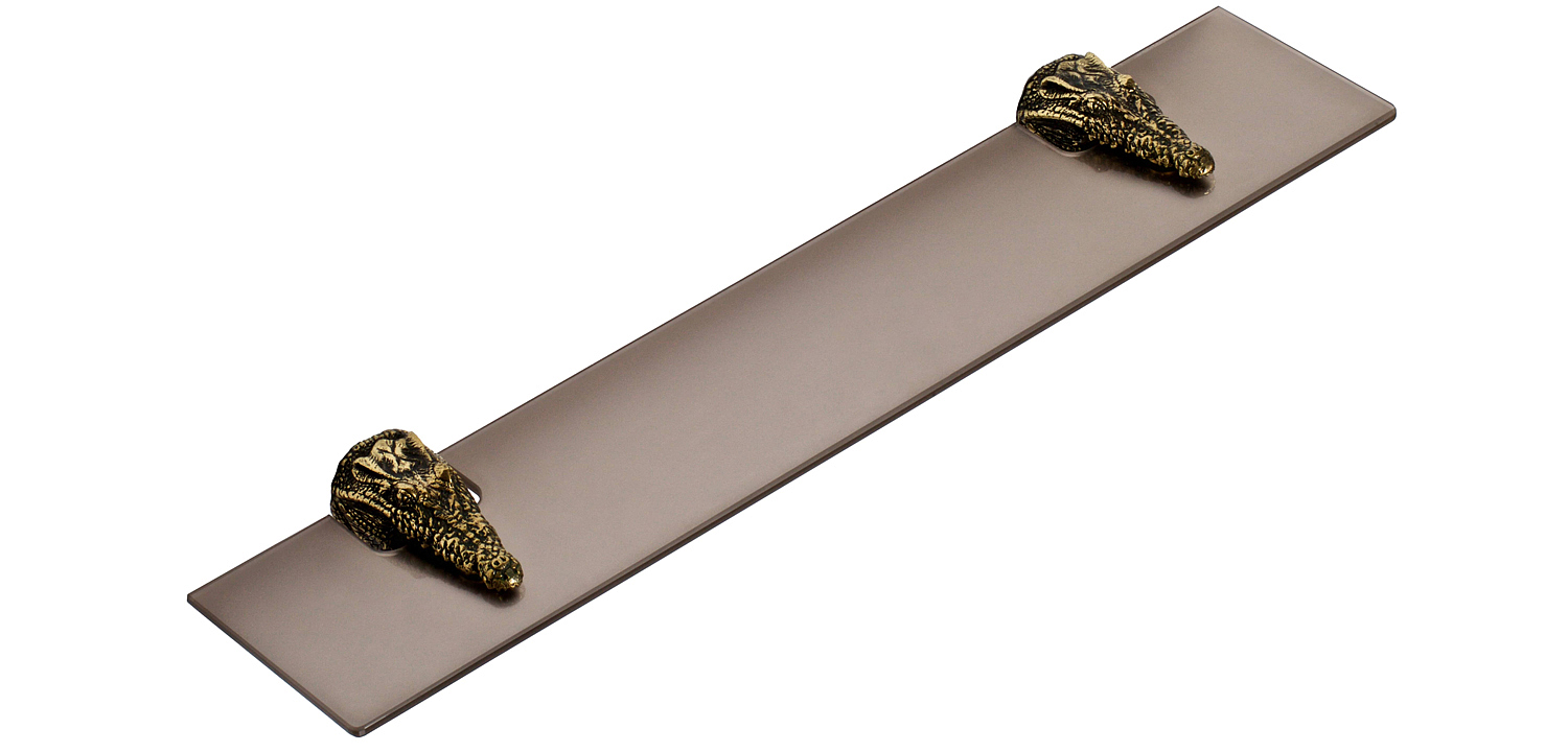 Полка для ванной Bronze Crocodile Heads Полка для ванной Bronze Crocodile Heads - Loft-Concept в Перми