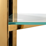 Стеллаж золото с прозрачными стеклянными полками Safekeeping варинант исполнения - 2 | Loft Concept в Перми