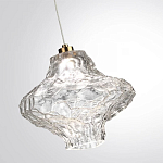 Подвесной светильник с плафоном из фактурного прозрачного стекла Light Ensemble варинант исполнения - 5 | Loft Concept в Перми