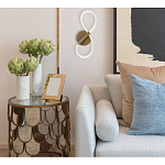 Бра с белым плафоном в форме восьмерки и круглым основанием Luke Lampco Tracer Lamp варинант исполнения - 7 | Loft Concept в Перми