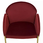 Стул бордовый на золотистых ножках Burgundy Chair варинант исполнения - 5 | Loft Concept в Перми