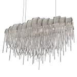 Люстра подвесная с металлическими цепочками и изогнутыми металлическими дугами 72 см Atlantis Chain варинант исполнения - 7 | Loft Concept в Перми