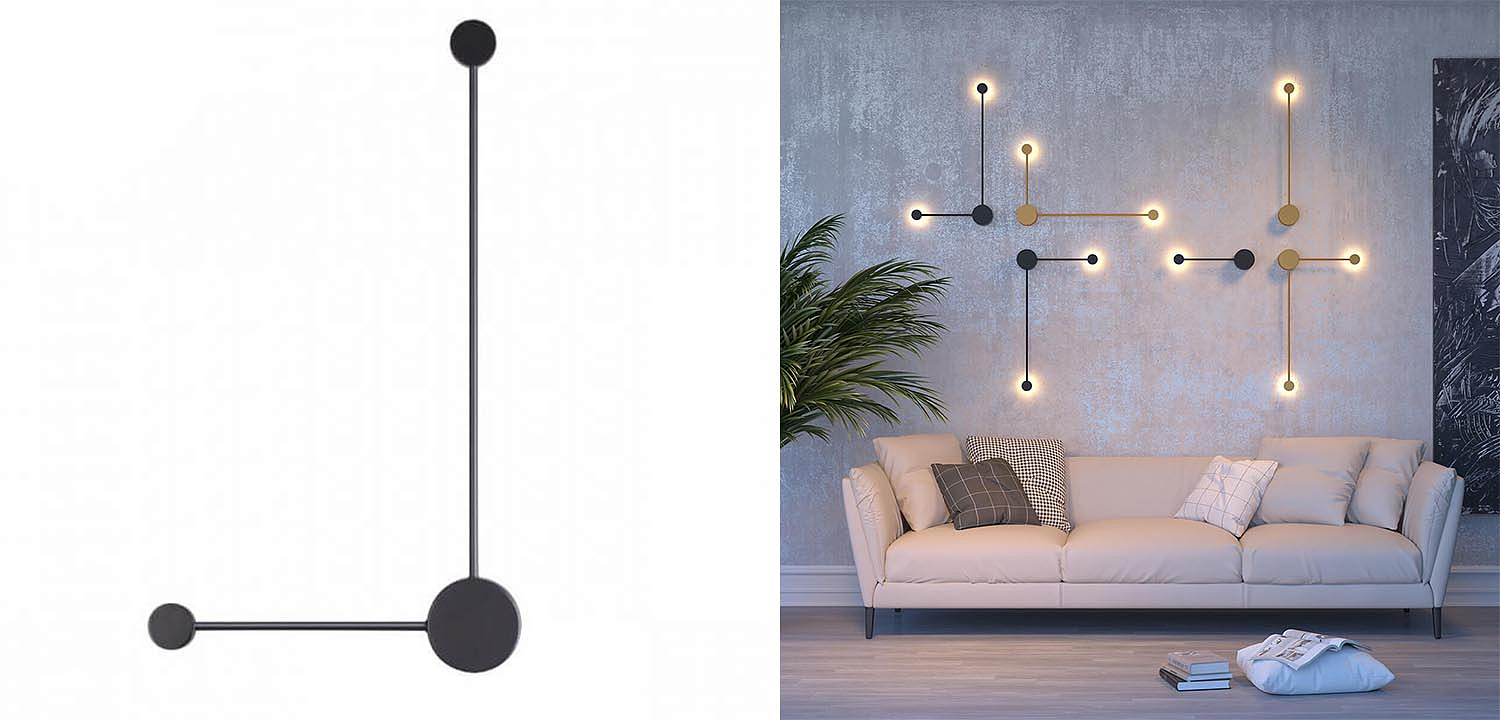 Бра Pin Wall Light Black Angle Бра Pin Wall Light Black Angle - Loft-Concept в Перми