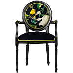 Стул с подлокотниками из натурального бука с изображением птицы и цветов Blooming Birds варинант исполнения - 1 | Loft Concept в Перми