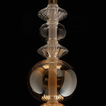 Подвесной светильник с вертикальной композицией из прозрачных и янтарных стеклянных шаров и ромбов Gabriel Scott Luna варинант исполнения - 7 | Loft Concept в Перми