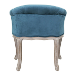 Кресло низкое в стиле прованс Louis French Armchair blue velour варинант исполнения - 2 | Loft Concept в Перми