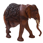 Статуэтка деревянная в виде слона Dressy Elephant варинант исполнения - 2 | Loft Concept в Перми