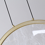 Светодиодный подвесной светильник круглой формы с металлической рамой золотого цвета Marble Glow 47 варинант исполнения - 5 | Loft Concept в Перми