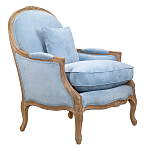 Кресло Ava Classical Armchair light blue velour варинант исполнения - 1 | Loft Concept в Перми