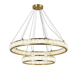 Люстра с 2-мя кольцами из натурального камня с регулируемыми плафонами Durability of Stone варинант исполнения - 1 | Loft Concept в Перми