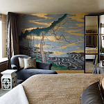 Обои ручная роспись Bamboo River Blossom Original colourway on Deep Rich Gold gilded paper with pearlescent antiquing варинант исполнения - 5 | Loft Concept в Перми